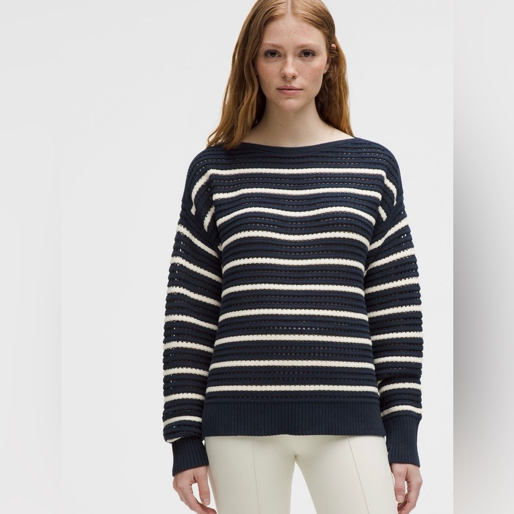 Lululemon $128 NWT Cotton Crochet Pullover